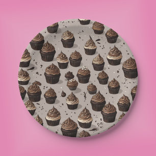 Chocolate Cupcake  Paper Plate
