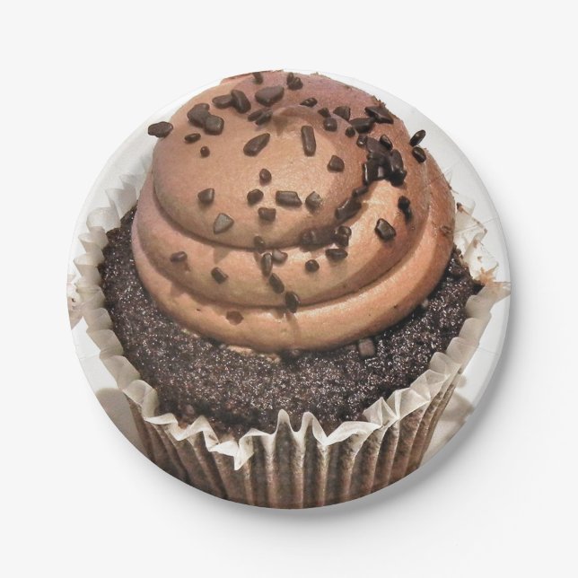 Chocolate Cupcake Paper Plate (Front)