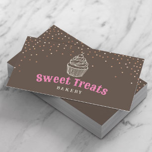 Chocolate Cupcake Pastry Cake Bakery Business Card