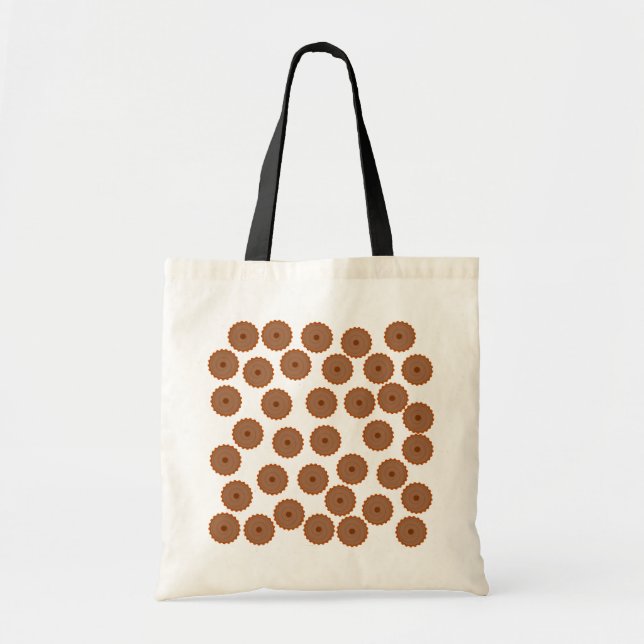 Chocolate Cupcake Pattern. Tote Bag (Front)