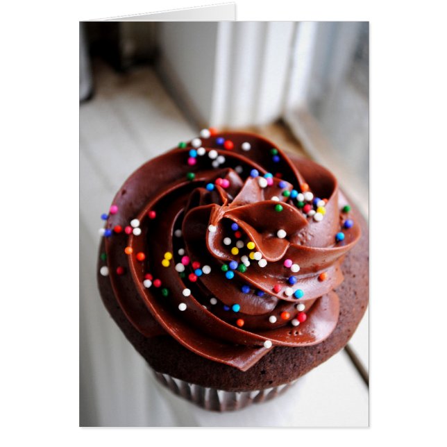 Chocolate Cupcake  Photograph Card (Front)