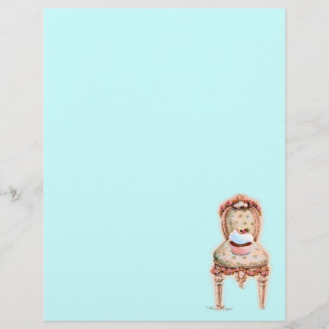 Chocolate Cupcake Pink French Chair (Front)
