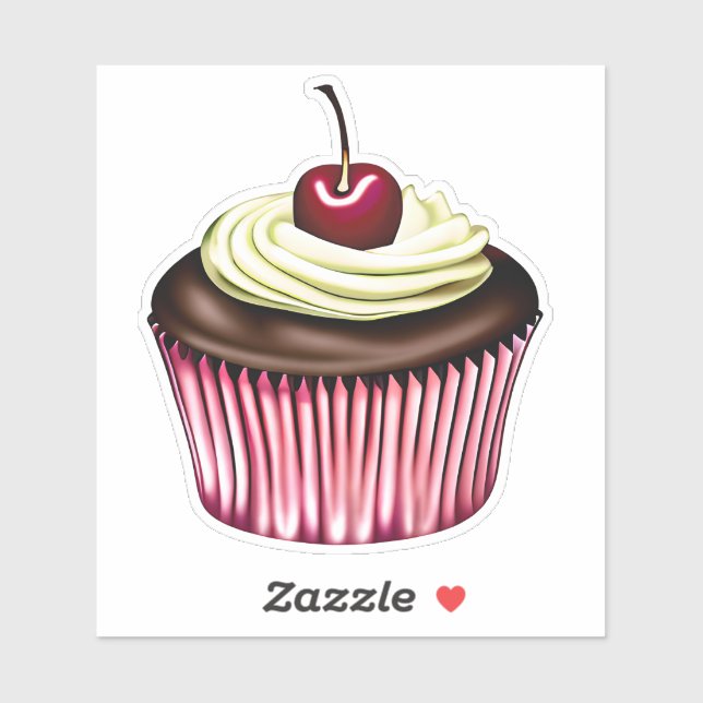 Chocolate Cupcake with a Cherry on Top  (Sheet)