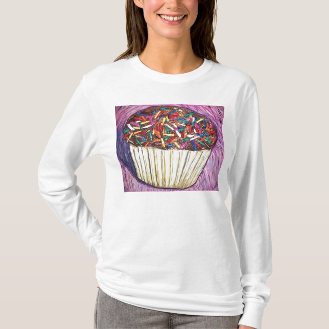 "Chocolate Cupcake With Sprinkles" T-Shirt (Front)