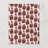 Chocolate Cupcakes Pattern Happy Birthday