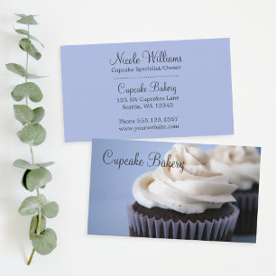 Chocolate Cupcakes Vanilla Frosting Business Card