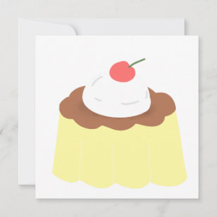 Chocolate Custard Pudding Dessert Gift Invitation