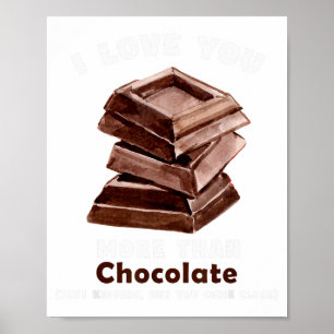 Chocolate Cute Valentines Day  Poster
