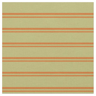 Chocolate & Dark Khaki Coloured Stripes Fabric