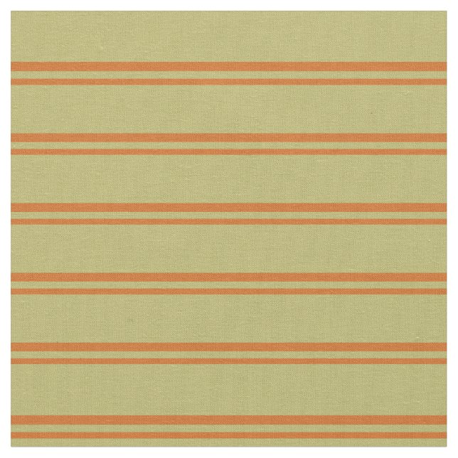 Chocolate & Dark Khaki Coloured Stripes Fabric (Close Up)