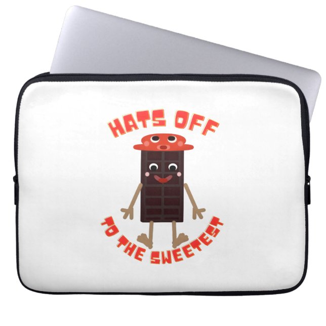 Chocolate day design  laptop sleeve (Front)