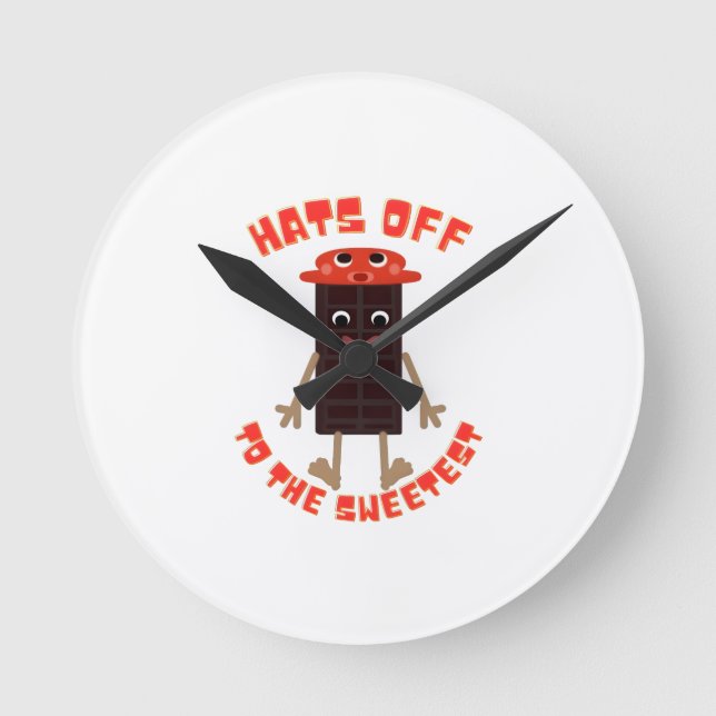 Chocolate day design  round clock (Front)