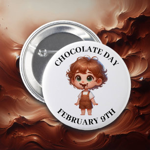 Chocolate Day February 9th 6 Cm Round Badge