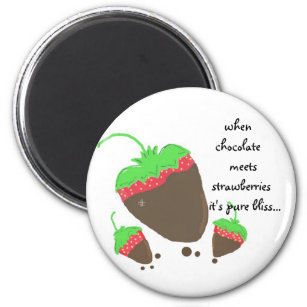 Chocolate Dipped Strawberries Magnet