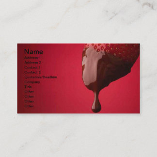 Chocolate Dipped Strawberry Business Card