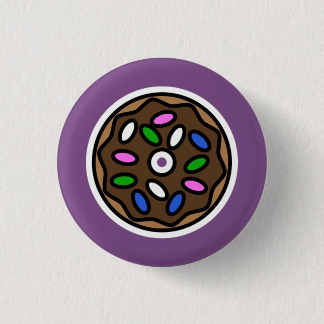 Chocolate Doughnut 3 Cm Round Badge (Front)