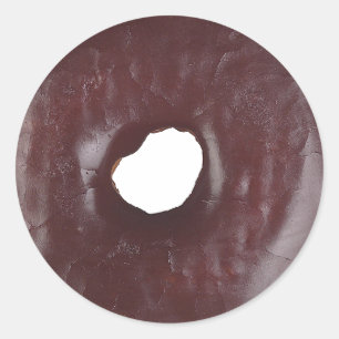 Chocolate Doughnut Classic Round Sticker
