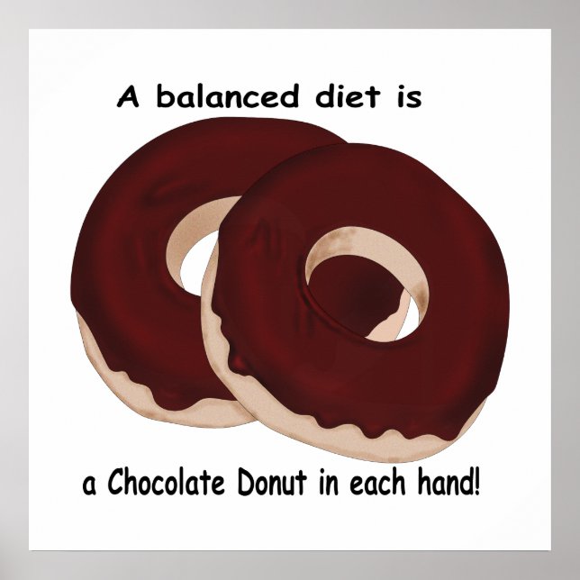 Chocolate Doughnut Diet  Print (Front)