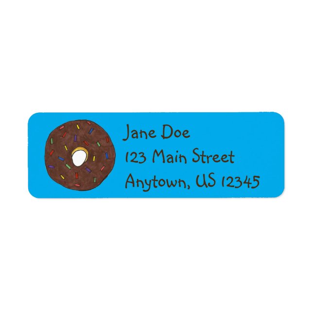 Chocolate Doughnut Doughnut Breakfast Food Sprinkl (Front)