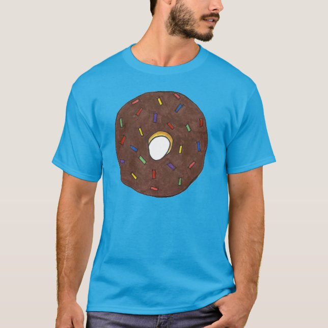 Chocolate Doughnut Doughnut Doughnuts Sprinkles Te T-Shirt (Front)