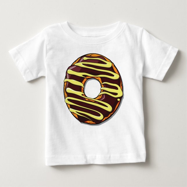Chocolate Doughnut, Doughnut, Frosting, Glaze, Ici Baby T-Shirt (Front)