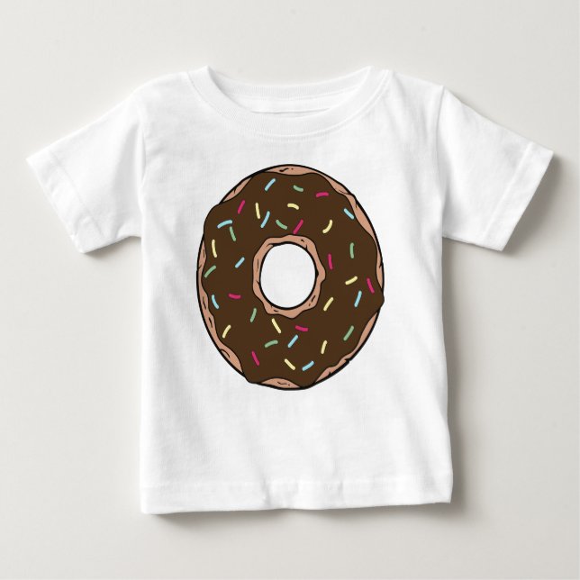 Chocolate Doughnut, Doughnut, Glaze, Icing, Sprink Baby T-Shirt (Front)