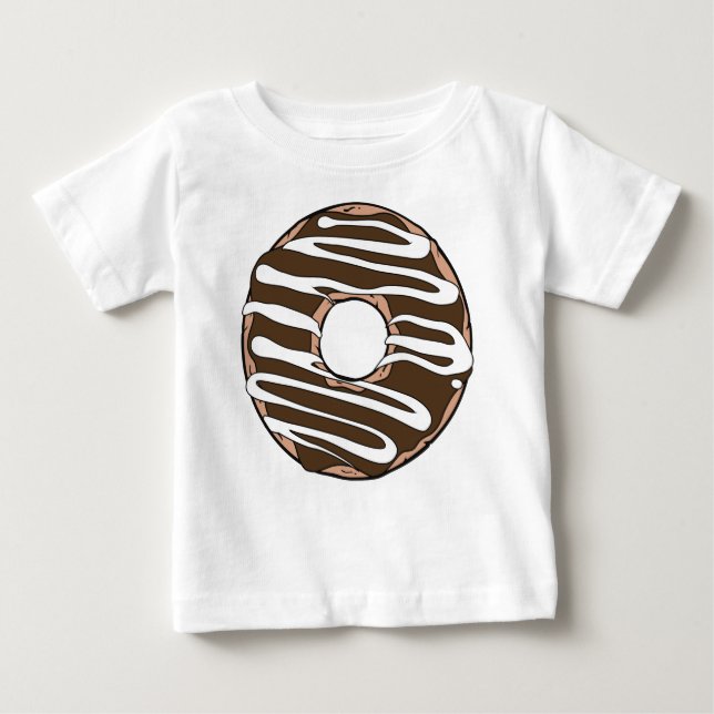 Chocolate Doughnut, Doughnut, Icing, Frosting, Gla Baby T-Shirt (Front)