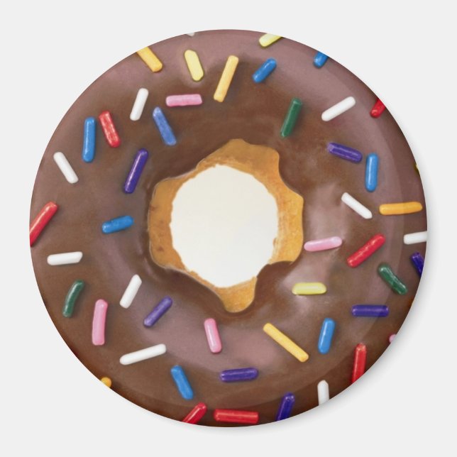 chocolate doughnut magnet (Front)