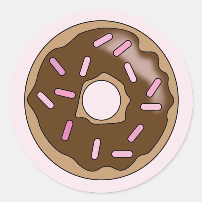 Chocolate Doughnut Sticker (Front)