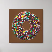Chocolate Doughnut with colourful sprinkles