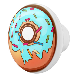 Chocolate Doughnut with Sprinkles Ceramic Knob