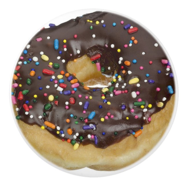 Chocolate Doughnut with Sprinkles Knob (Front)