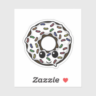 Chocolate Doughnut with White Frosting and Sprinkl