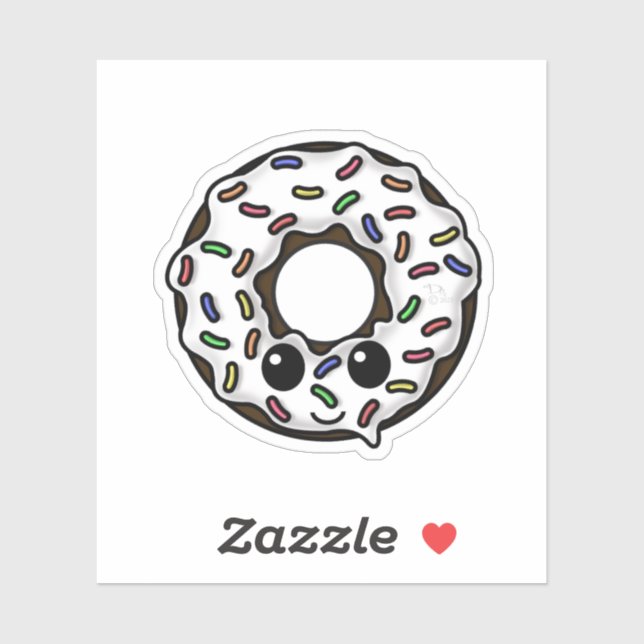 Chocolate Doughnut with White Frosting and Sprinkl (Sheet)
