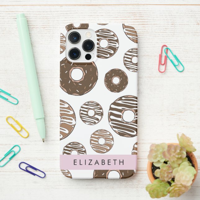 Chocolate Doughnuts, Caramel Doughnuts, Icing, You iPhone Case (On Desk)