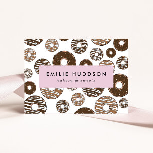Chocolate Doughnuts, Sweets, Cake Shop, Pastry Sho Business Card