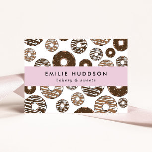 Chocolate Doughnuts, Sweets, Cake Shop, Pastry Sho Business Card