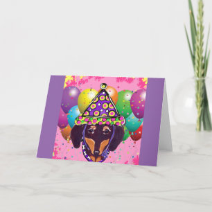 Chocolate Doxie Holiday Card