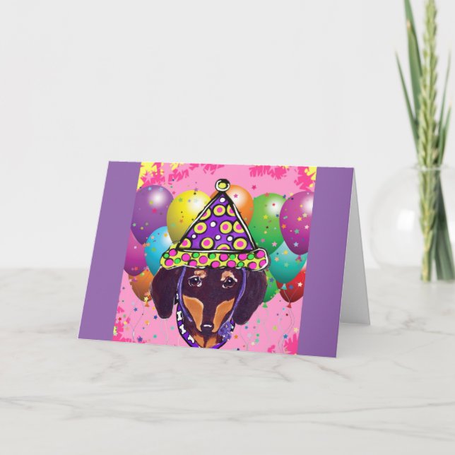 Chocolate Doxie Holiday Card (Front)