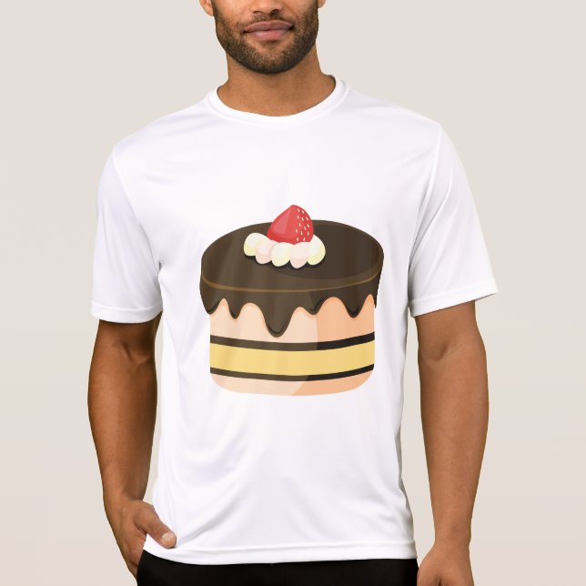 Chocolate Drip Cake with Strawberry T-Shirt (Front)