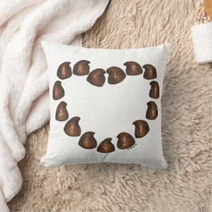 Chocolate Drops Heart Chocoholic Valentine's Candy Cushion