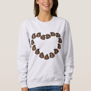 Chocolate Drops Heart Valentine's Day Love Candy Sweatshirt