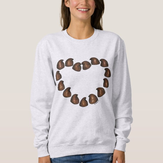 Chocolate Drops Heart Valentine's Day Love Candy Sweatshirt (Front)