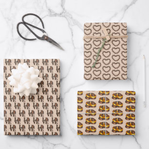 Chocolate Drops LOVE Sweet Wedding Heart Candy Wrapping Paper Sheet