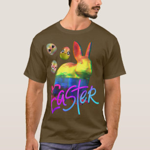 Chocolate Easter Bunny Anime Kawaii Easter Egg Hun T-Shirt