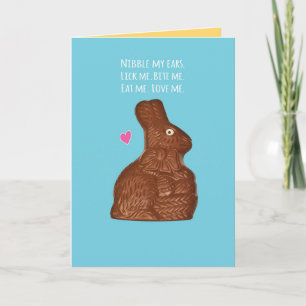 Chocolate Easter Bunny– Lick Me, Eat Me, Love Me Card