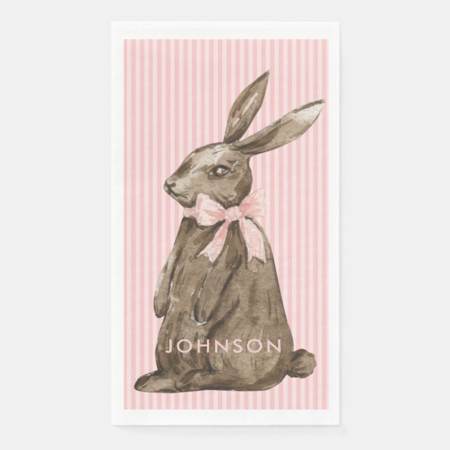 Chocolate Easter Bunny Napkin (Front)