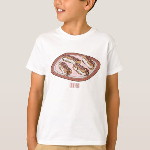 Chocolate eclair cartoon illustration T-Shirt
