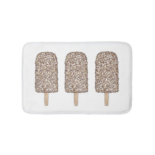 Chocolate Eclair Ice Cream Pop Popsicle Foodie Bath Mat