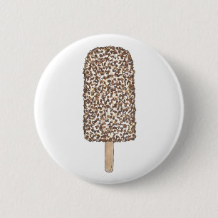 Chocolate Eclair Ice Cream Popsicle Dessert Foodie 6 Cm Round Badge